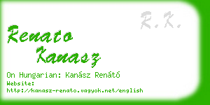 renato kanasz business card