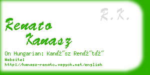 renato kanasz business card